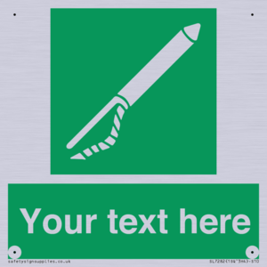 Custom sign safe condition Line throwing appliance